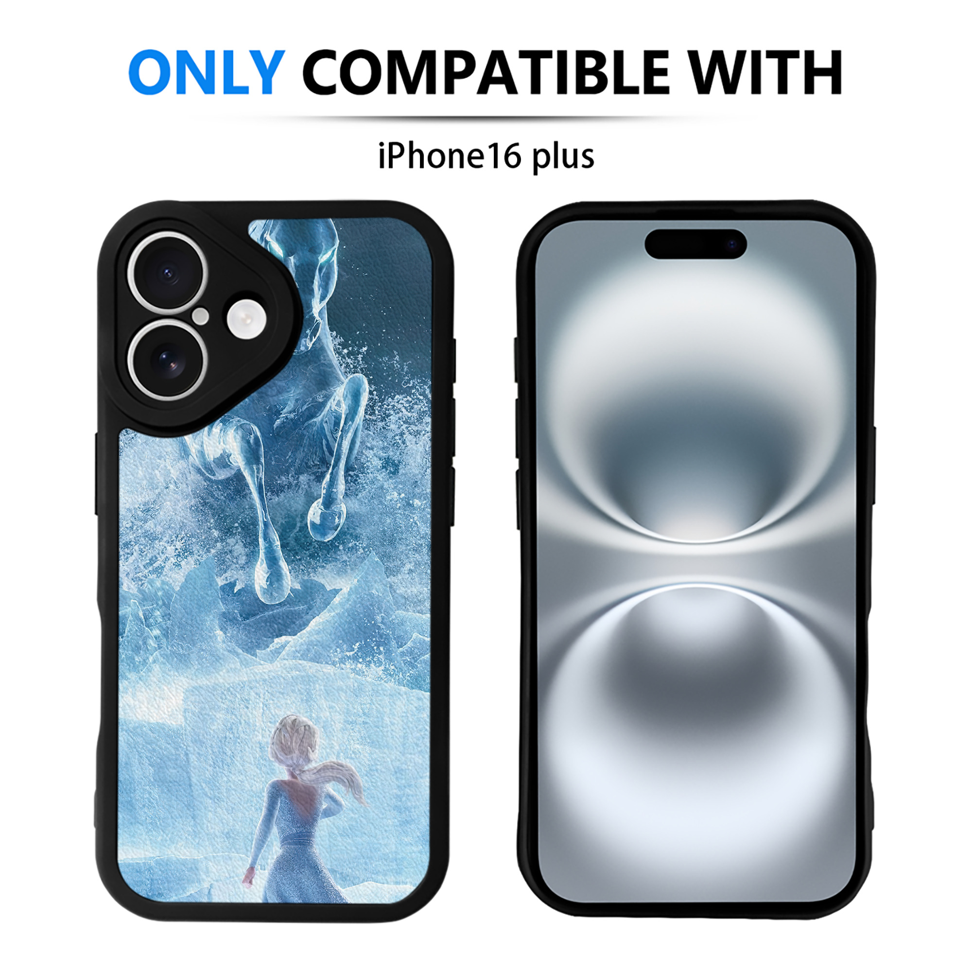 （画像用） アナと雪の女王 アンナ エルサ Frozen Anna Elsa 【iPhone 16シリーズ対応】シリコンスマホケース（レザー調） 材質：シリコン
